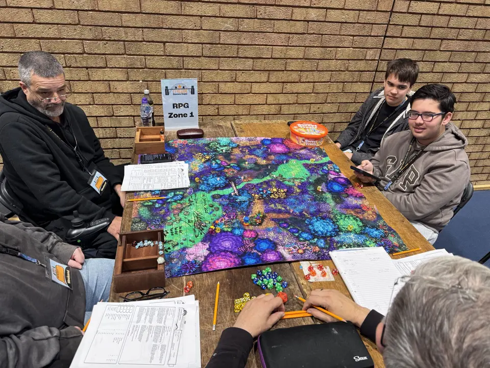 A tabletop RPG session in full swing in the RPG Zone
